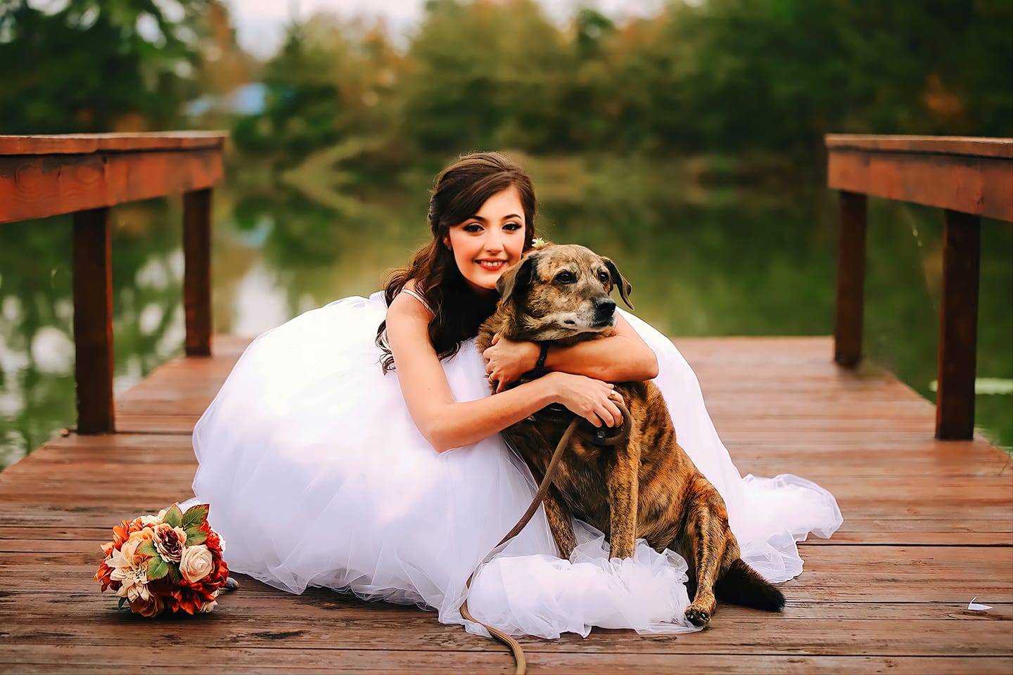 Bride and Dog